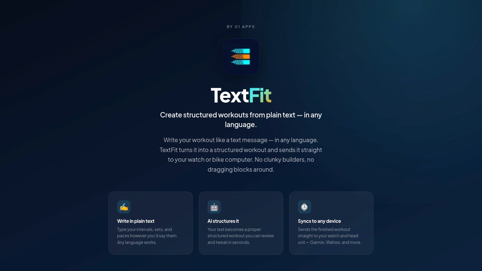 Screenshot from https://textfit.app