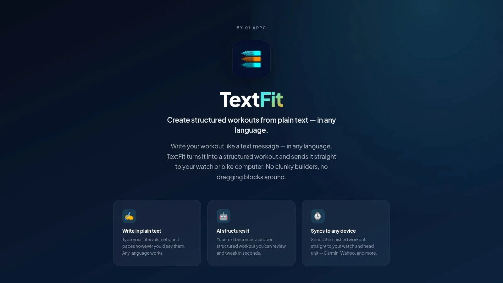 Screenshot from https://textfit.app